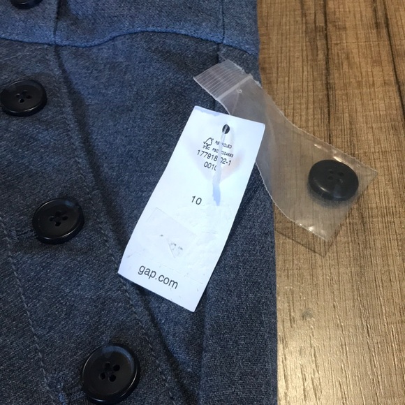 NWT Gap Blue Button Pockets A-Line Skirt Size 10 - Picture 4 of 8